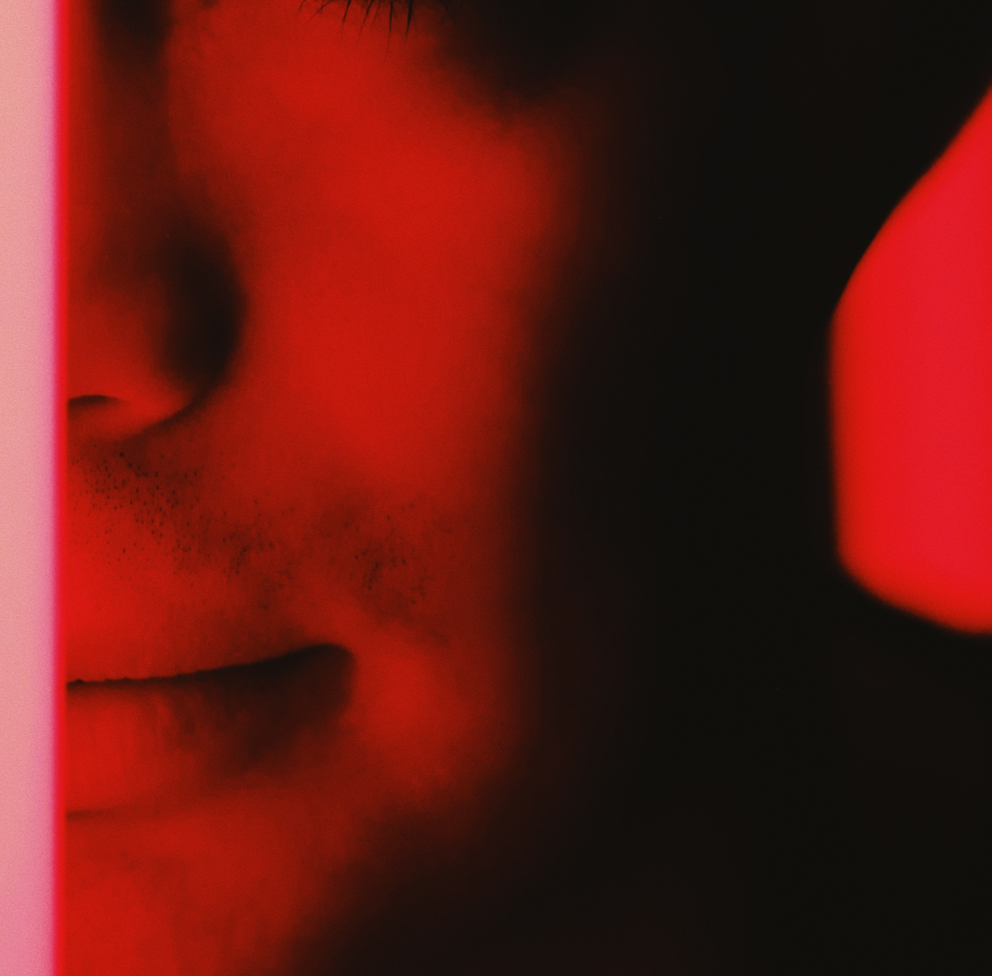 Abstract red portrait